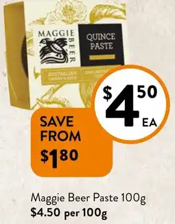 Foodworks Maggie Beer Paste 100g offer