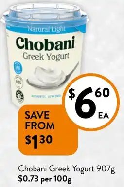 Foodworks Chobani Greek Yogurt 907g offer