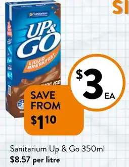 Foodworks Sanitarium Up & Go 350ml offer