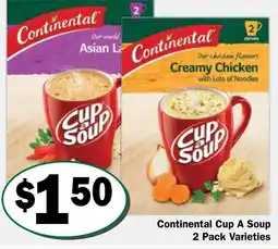 Friendly Grocer Continental Cup A Soup 2 Pack Varieties offer