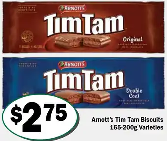 Friendly Grocer Arnott's Tim Tam Biscuits 165-200g Varieties offer