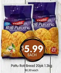 Spudshed Pattu Roti Bread 20pk 1.3kg offer