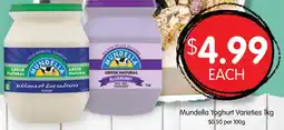Spudshed Mundella Yoghurt Varieties 1kg offer