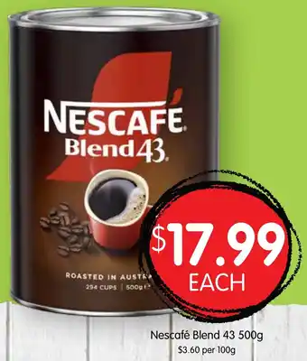 Spudshed Nescafé Blend 43 500g offer