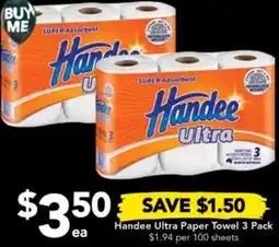 Drakes Handee Ultra Paper Towel 3 Pack offer