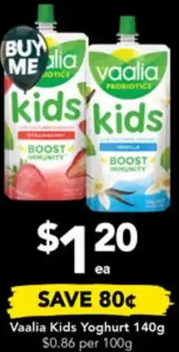 Drakes Vaalia Kids Yoghurt 140g offer
