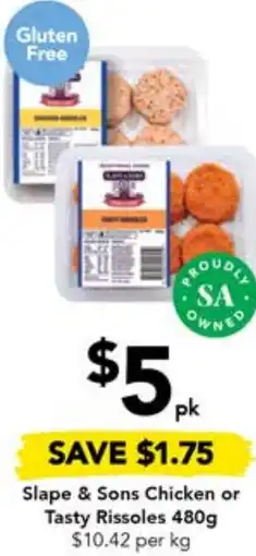 Drakes Slape & Sons Chicken or Tasty Rissoles 480g offer