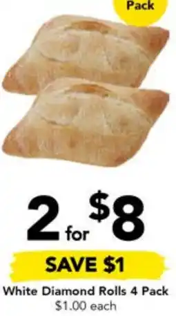 Drakes White Diamond Rolls 4 Pack offer