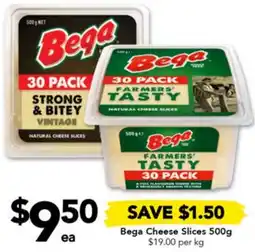 Drakes Bega Cheese Slices 500g offer