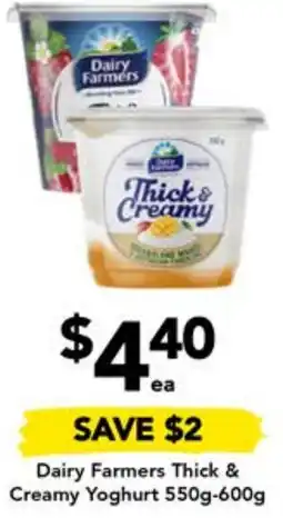 Drakes Dairy Farmers Thick & Creamy Yoghurt 550g-600g offer