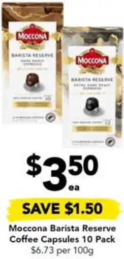 Drakes Moccona Barista Reserve Coffee Capsules 10 Pack offer