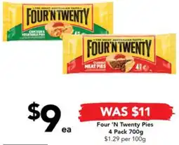 Drakes Four 'N Twenty Pies 4 Pack 700g offer