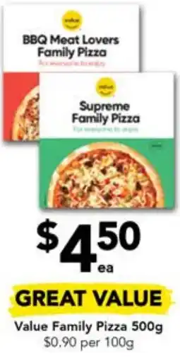Drakes Value Family Pizza 500g offer