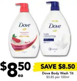 Drakes Dove Body Wash 1lt offer