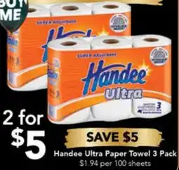 Drakes Handee Ultra Paper Towel 3 Pack offer