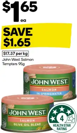 Woolworths John West Salmon Tempters 95g offer