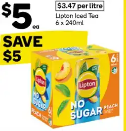 Woolworths Lipton Iced Tea 6 x 240ml offer