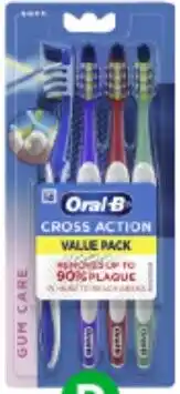 Oral-B Cross Action Toothbrush Pk 4