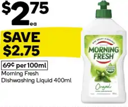 Woolworths Morning Fresh Dishwashing Liquid 400ml offer