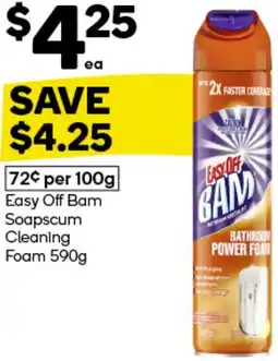 Woolworths Easy Off Bam Soapscum Cleaning Foam 590g offer