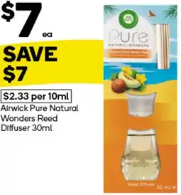 Woolworths Airwick Pure Natural Wonders Reed Diffuser 30ml offer