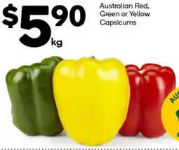 Woolworths Australian Red, Green or Yellow Capsicums offer