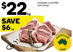 Woolworths Australian Lamb Mid Loin Chops offer