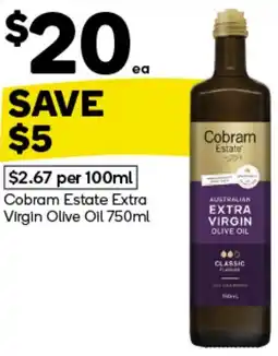 Woolworths Cobram Estate Extra Virgin Olive Oil 750ml offer