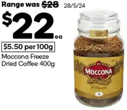Woolworths Moccona Freeze Dried Coffee 400g offer