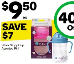 Woolworths B.Box Sippy Cup Assorted Pk 1 offer