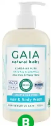Woolworths GAIA Baby Hair & Body Wash 500ml offer