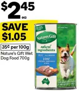 Woolworths Nature's Gift Wet Dog Food 700g offer