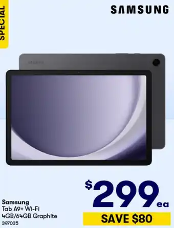 Woolworths Samsung Tab A9+ Wi-Fi 4GB/64GB Graphite offer