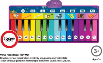 Coles Verve Piano Music Play Mat offer