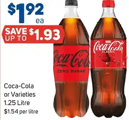 Foodland Coca-Cola or Varieties 1.25 Litre offer