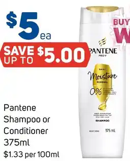 Foodland Pantene Shampoo or Conditioner 375ml offer