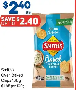 Foodland Smith's Oven Baked Chips 130g offer