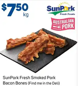 Foodland SunPork Fresh Smoked Pork Bacon Bones offer