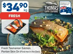 Foodland Fresh Tasmanian Salmon Portion Skin On offer