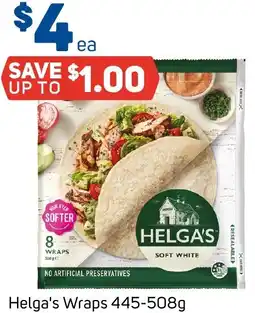 Foodland Helga's Wraps 445-508g offer
