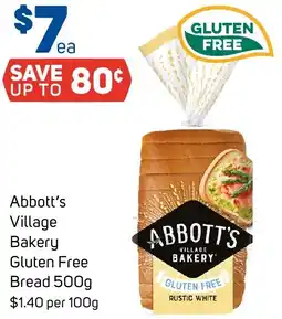 Foodland Abbott's Village Bakery Gluten Free Bread 500g offer