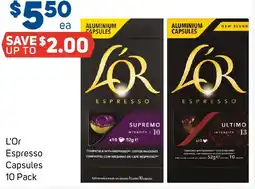 Foodland L'Or Espresso Capsules 10 Pack offer
