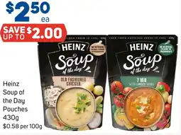 Foodland Heinz Soup of the Day Pouches 430g offer