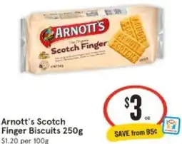 IGA Arnott's Scotch Finger Biscuits 250g offer