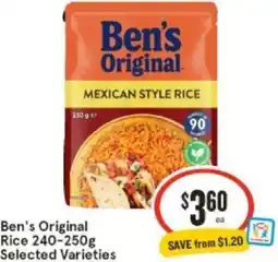 IGA Ben's Original Rice 240-250g offer