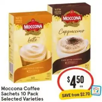 IGA Moccona Coffee Sachets 10 Pack offer