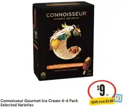 IGA Connoisseur Gourmet Ice Cream 4-6 Pack offer