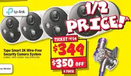 JB Hi-Fi Tapo Smart 2K Wire-Free Security Camera System offer
