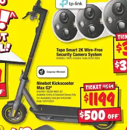 JB Hi-Fi Ninebot Kickscooter Max G2* offer