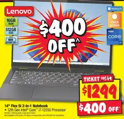 JB Hi-Fi 14" Flex 5i 2-In-1 Notebook offer
